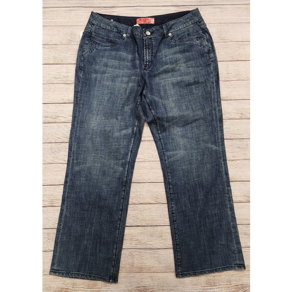 BeBert La Rouge Peace Sign Rhinestone Jeans Size 22‎ - Picture 2 of 8